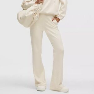 Lululemon brushed softstreme flare pant in ivory